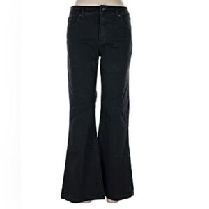 Express Black Flare Wide Leg Jeans. Size 12Short